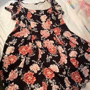 Black and Pink Torrid Skater Dress